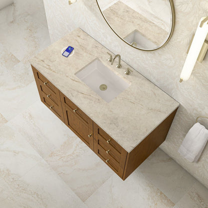 James Martin - Laurent 48" Single Vanity, Honey Oak w/ 3 CM Tajnar Eclos Top w/FreePower Wireless Charger - 545-V48-HNO-FTJR view 12