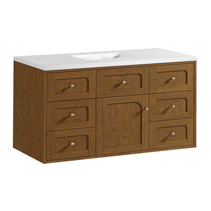James Martin - Laurent 48" Single Vanity, Honey Oak w/ 3 CM White Zeus Silestone Top - 545-V48-HNO-3WZ view 24