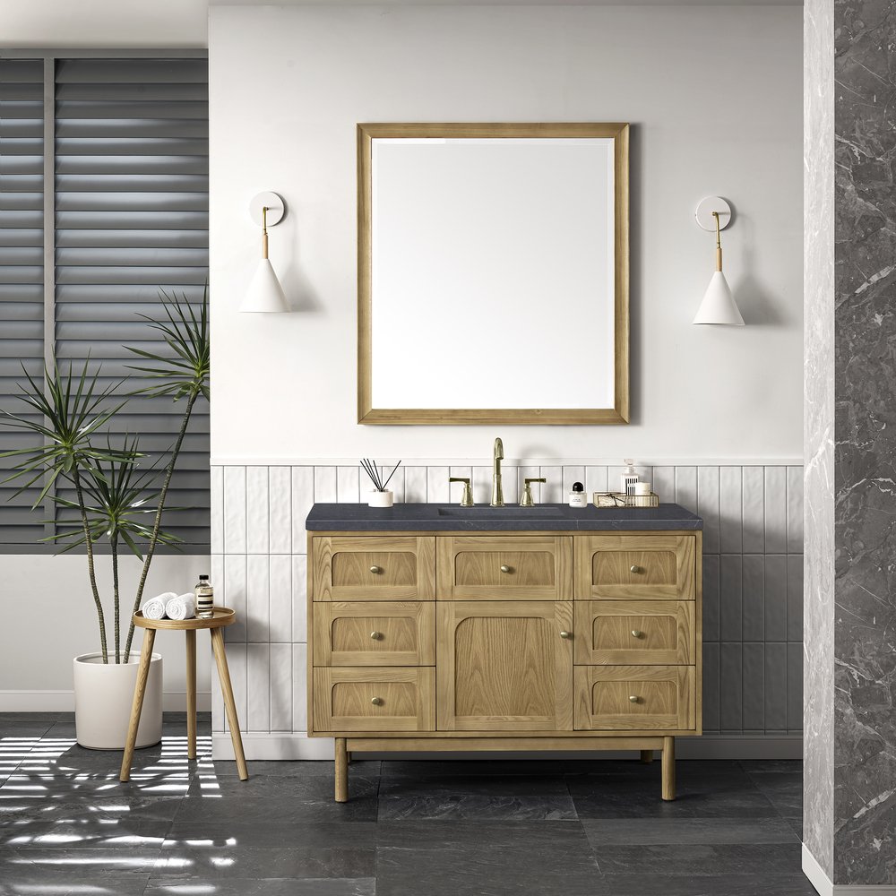 James Martin - Laurent 48" Single Vanity, Light Natural Oak w/ 3 CM Charcoal Soapstone Top - 545-V48-LNO-3CSP view 5