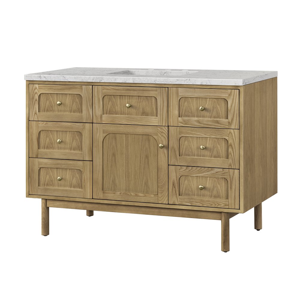 James Martin - Laurent 48" Single Vanity, Light Natural Oak w/ 3 CM Eternal Jasmine Pearl Top - 545-V48-LNO-3EJP view 17