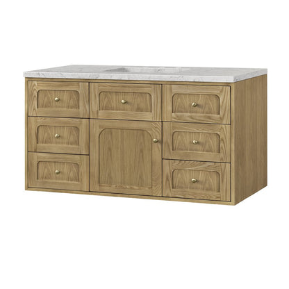 James Martin - Laurent 48" Single Vanity, Light Natural Oak w/ 3 CM Eternal Jasmine Pearl Top - 545-V48-LNO-3EJP view 18