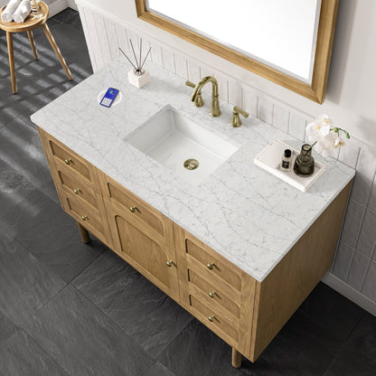 James Martin - Laurent 48" Single Vanity, Light Natural Oak w/ 3 CM Eternal Jasmine Pearl Top w/FreePower Wireless Charger - 545-V48-LNO-FEJP view 12