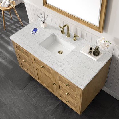James Martin - Laurent 48" Single Vanity, Light Natural Oak w/ 3 CM Eternal Jasmine Pearl Top w/FreePower Wireless Charger - 545-V48-LNO-FEJP view 13