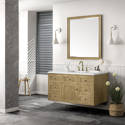 James Martin - Laurent 48" Single Vanity, Light Natural Oak w/ 3 CM Ethereal Noctis Top - 545-V48-LNO-3ENC view 8