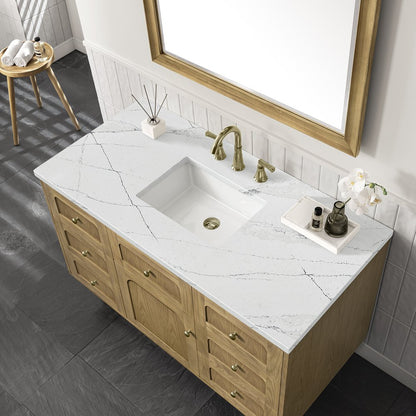 James Martin - Laurent 48" Single Vanity, Light Natural Oak w/ 3 CM Ethereal Noctis Top - 545-V48-LNO-3ENC view 13
