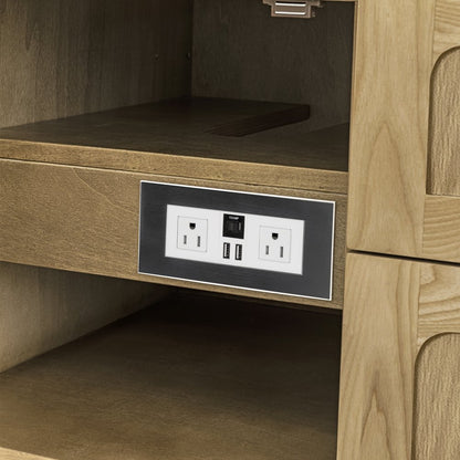 James Martin - Laurent 48" Single Vanity, Light Natural Oak w/ 3 CM Ethereal Noctis Top - 545-V48-LNO-3ENC view 20