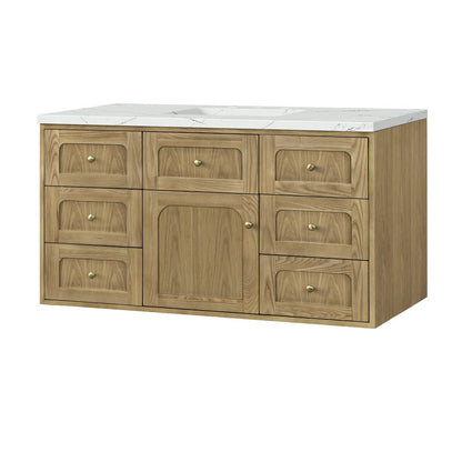 James Martin - Laurent 48" Single Vanity, Light Natural Oak w/ 3 CM Ethereal Noctis Top w/FreePower Wireless Charger - 545-V48-LNO-FENC view 19