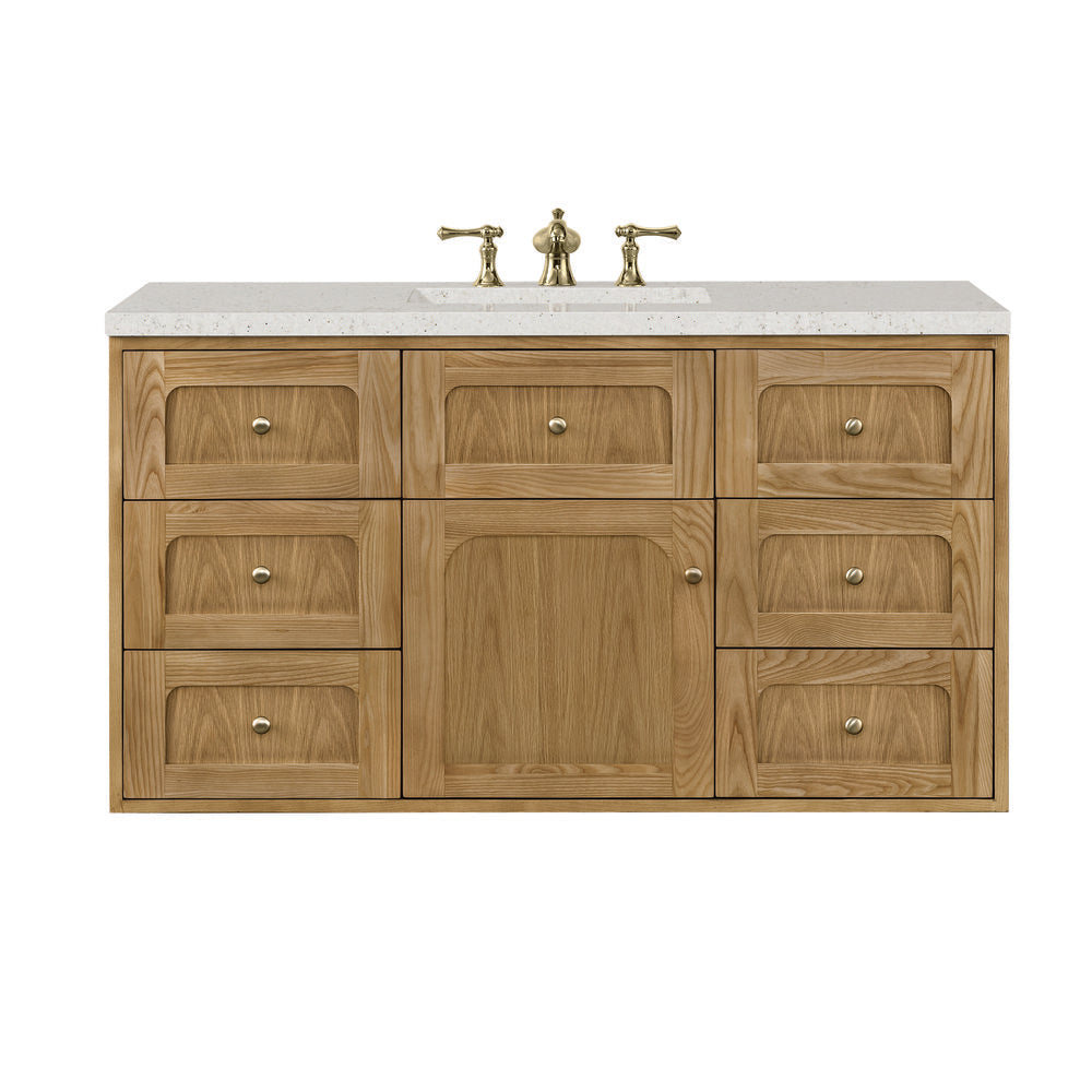 James Martin - Laurent 48" Single Vanity, Light Natural Oak w/ 3 CM Lime Delight Top - 545-V48-LNO-3LDL view 2