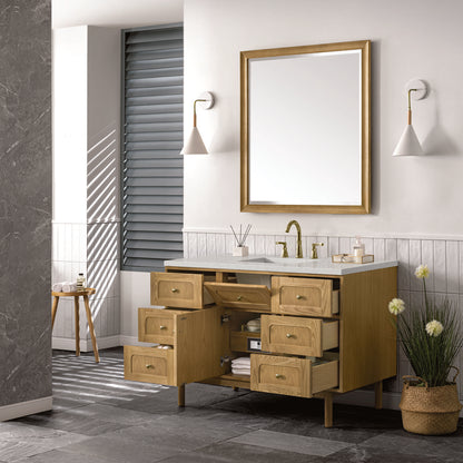 James Martin - Laurent 48" Single Vanity, Light Natural Oak w/ 3 CM Lime Delight Top - 545-V48-LNO-3LDL view 9