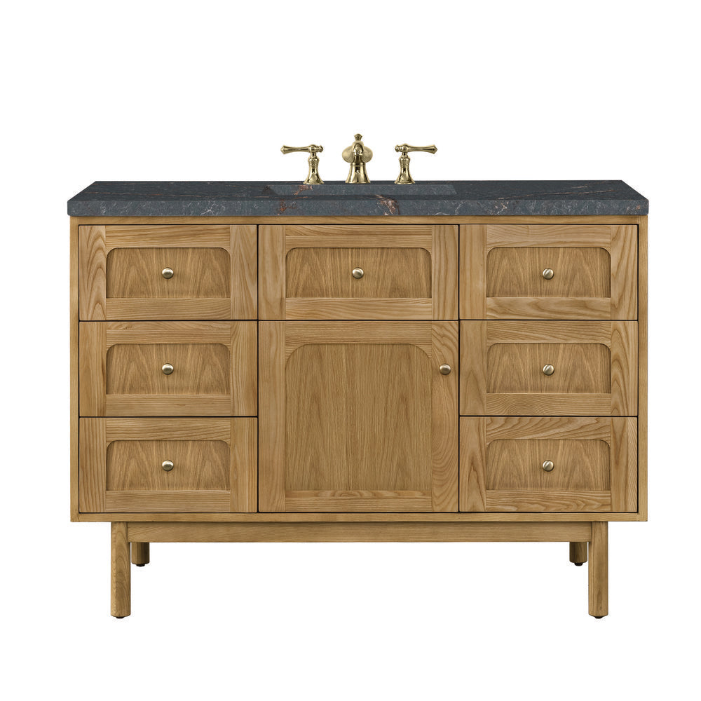 James Martin - Laurent 48" Single Vanity, Light Natural Oak w/ 3 CM Parisien Bleu Top - 545-V48-LNO-3PBL view 1