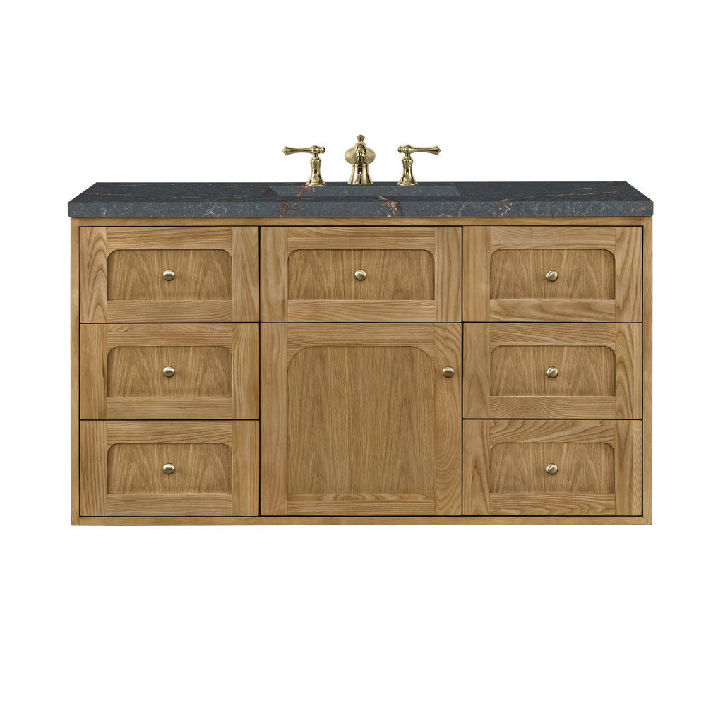 James Martin - Laurent 48" Single Vanity, Light Natural Oak w/ 3 CM Parisien Bleu Top - 545-V48-LNO-3PBL view 2