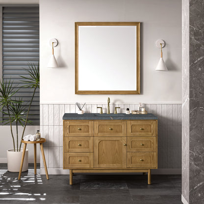 James Martin - Laurent 48" Single Vanity, Light Natural Oak w/ 3 CM Parisien Bleu Top - 545-V48-LNO-3PBL view 5