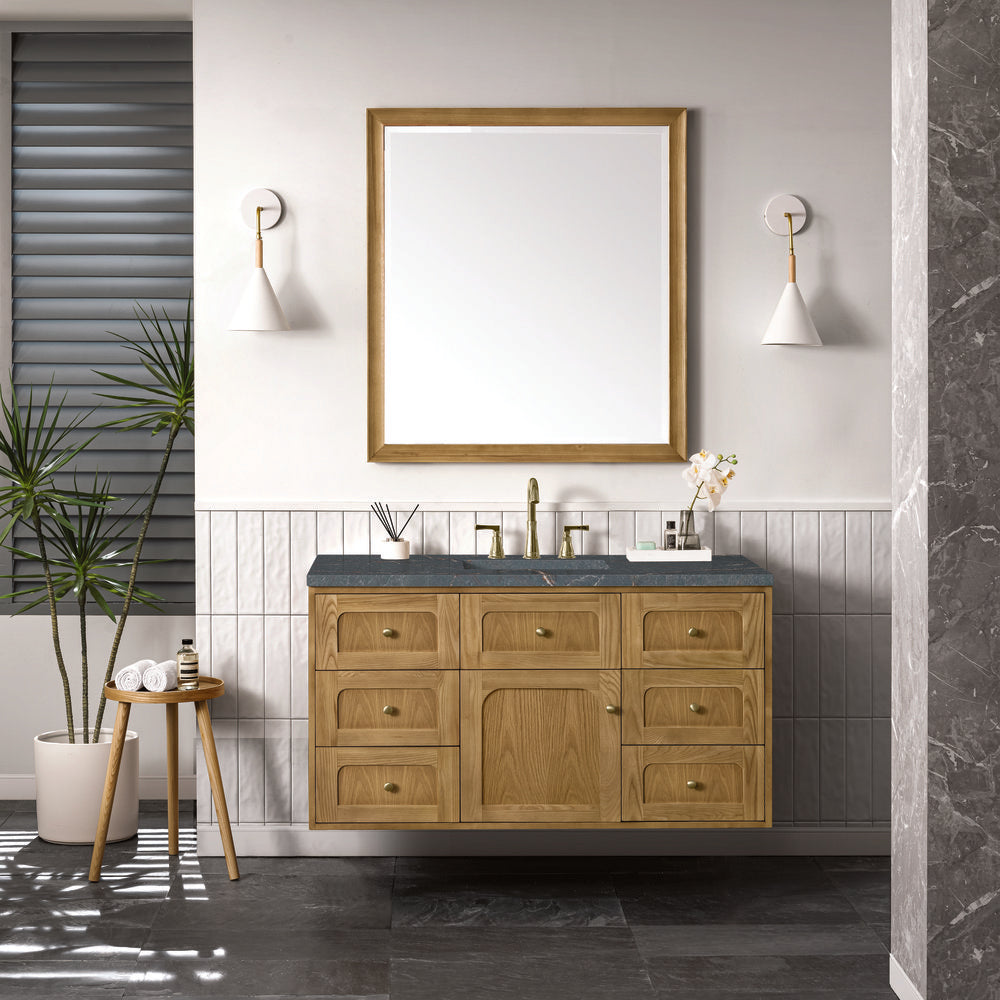 James Martin - Laurent 48" Single Vanity, Light Natural Oak w/ 3 CM Parisien Bleu Top - 545-V48-LNO-3PBL view 6