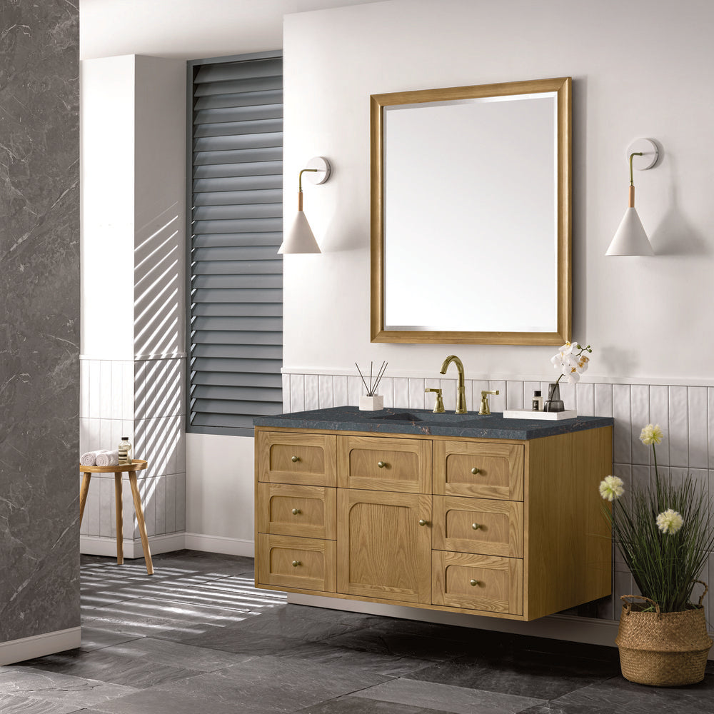 James Martin - Laurent 48" Single Vanity, Light Natural Oak w/ 3 CM Parisien Bleu Top - 545-V48-LNO-3PBL view 8