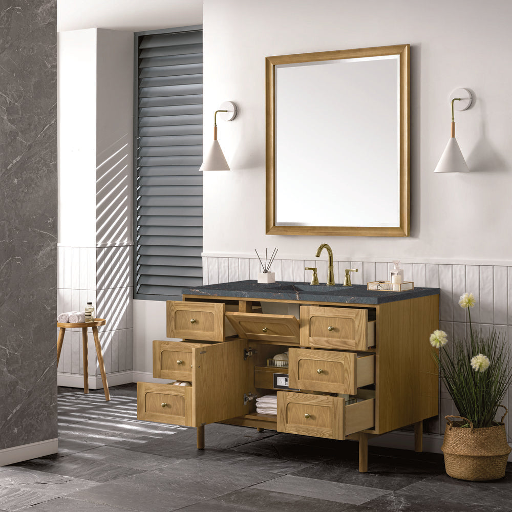 James Martin - Laurent 48" Single Vanity, Light Natural Oak w/ 3 CM Parisien Bleu Top - 545-V48-LNO-3PBL view 9