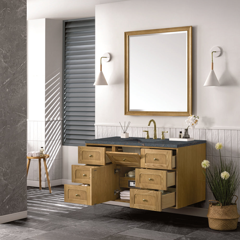 James Martin - Laurent 48" Single Vanity, Light Natural Oak w/ 3 CM Parisien Bleu Top - 545-V48-LNO-3PBL view 10