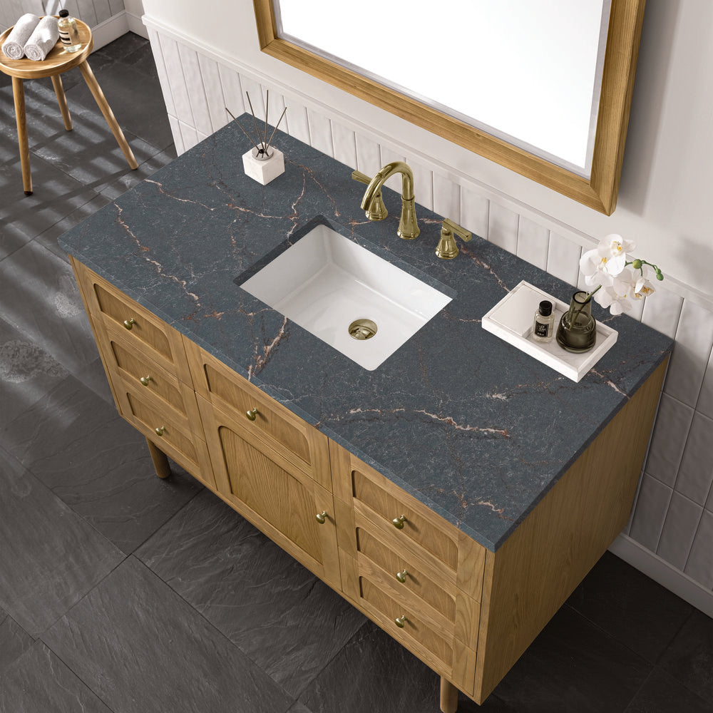 James Martin - Laurent 48" Single Vanity, Light Natural Oak w/ 3 CM Parisien Bleu Top - 545-V48-LNO-3PBL view 12