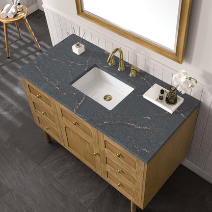 James Martin - Laurent 48" Single Vanity, Light Natural Oak w/ 3 CM Parisien Bleu Top - 545-V48-LNO-3PBL view 12