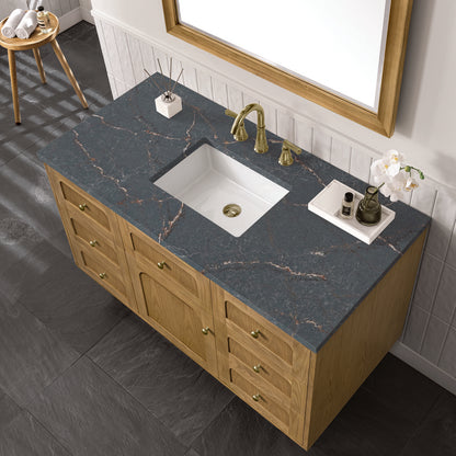 James Martin - Laurent 48" Single Vanity, Light Natural Oak w/ 3 CM Parisien Bleu Top - 545-V48-LNO-3PBL view 13