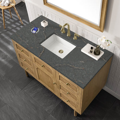 James Martin - Laurent 48" Single Vanity, Light Natural Oak w/ 3 CM Parisien Bleu Top w/FreePower Wireless Charger - 545-V48-LNO-FPBL view 12