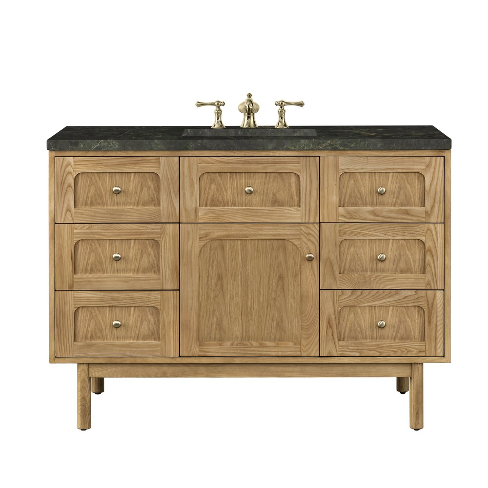 James Martin - Laurent 48" Single Vanity, Light Natural Oak, w/ 3 CM Phantome Eclos Top - 545-V48-LNO-3PHT view 1