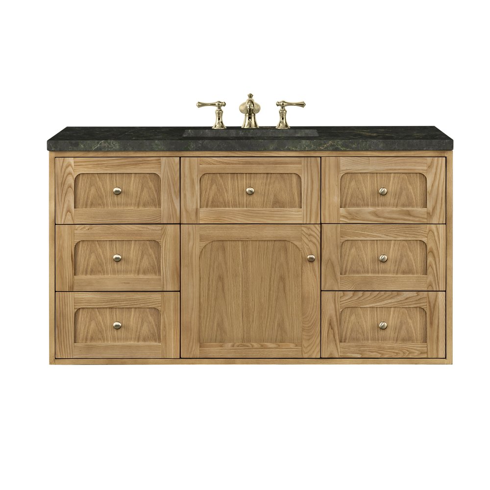 James Martin - Laurent 48" Single Vanity, Light Natural Oak, w/ 3 CM Phantome Eclos Top - 545-V48-LNO-3PHT view 3