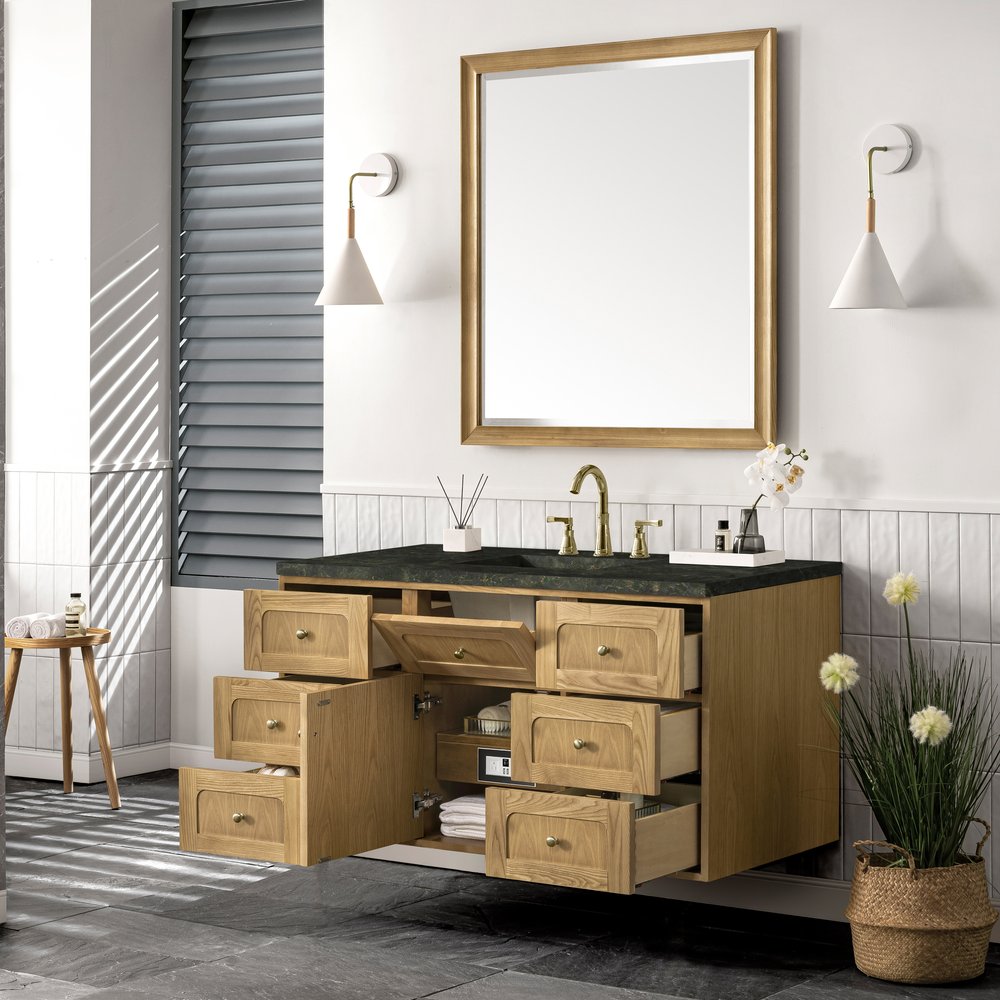 James Martin - Laurent 48" Single Vanity, Light Natural Oak, w/ 3 CM Phantome Eclos Top - 545-V48-LNO-3PHT view 12