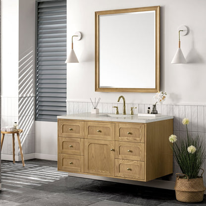James Martin - Laurent 48" Single Vanity, Light Natural Oak, w/ 3 CM Siberian Silestone Top w/FreePower Wireless Charger - 545-V48-LNO-FSFR view 10