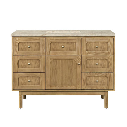 James Martin - Laurent 48" Single Vanity, Light Natural Oak, w/ 3 CM Tajnar Eclos Top - 545-V48-LNO-3TJR view 2