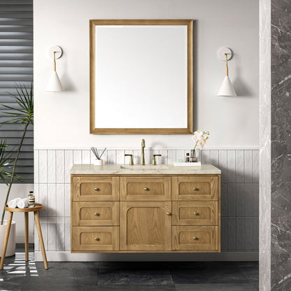 James Martin - Laurent 48" Single Vanity, Light Natural Oak, w/ 3 CM Tajnar Eclos Top - 545-V48-LNO-3TJR view 8