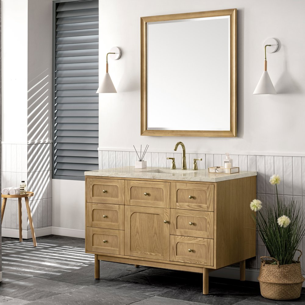 James Martin - Laurent 48" Single Vanity, Light Natural Oak, w/ 3 CM Tajnar Eclos Top - 545-V48-LNO-3TJR view 9