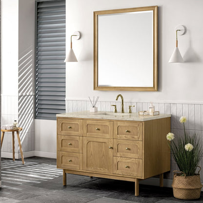 James Martin - Laurent 48" Single Vanity, Light Natural Oak, w/ 3 CM Tajnar Eclos Top - 545-V48-LNO-3TJR view 9