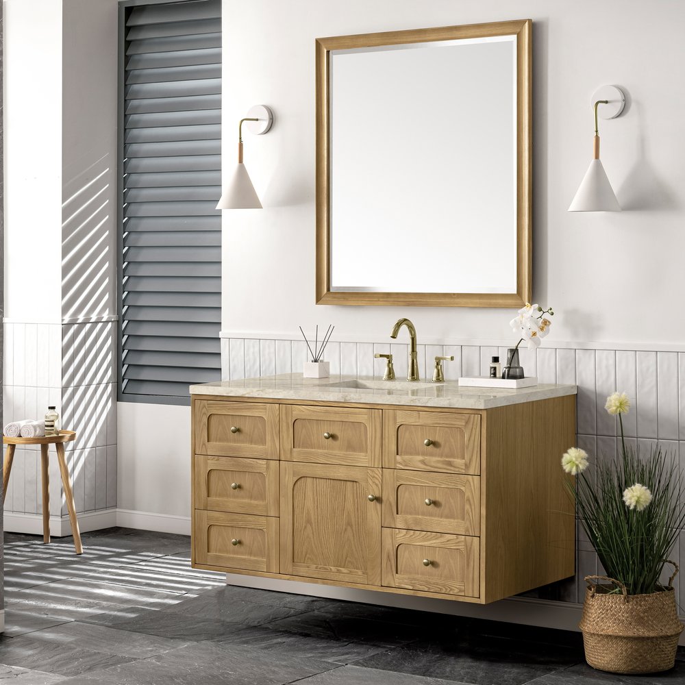 James Martin - Laurent 48" Single Vanity, Light Natural Oak, w/ 3 CM Tajnar Eclos Top - 545-V48-LNO-3TJR view 10