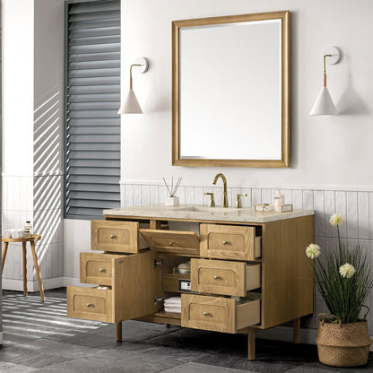 James Martin - Laurent 48" Single Vanity, Light Natural Oak, w/ 3 CM Tajnar Eclos Top - 545-V48-LNO-3TJR view 11