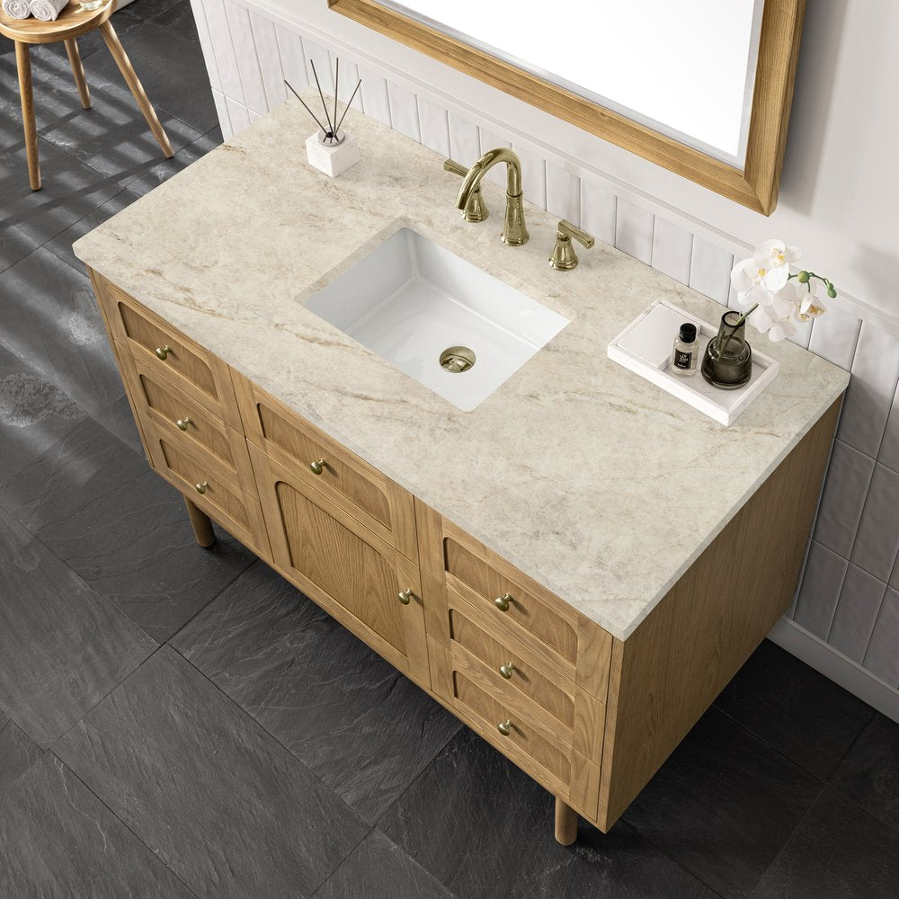 James Martin - Laurent 48" Single Vanity, Light Natural Oak, w/ 3 CM Tajnar Eclos Top - 545-V48-LNO-3TJR view 14