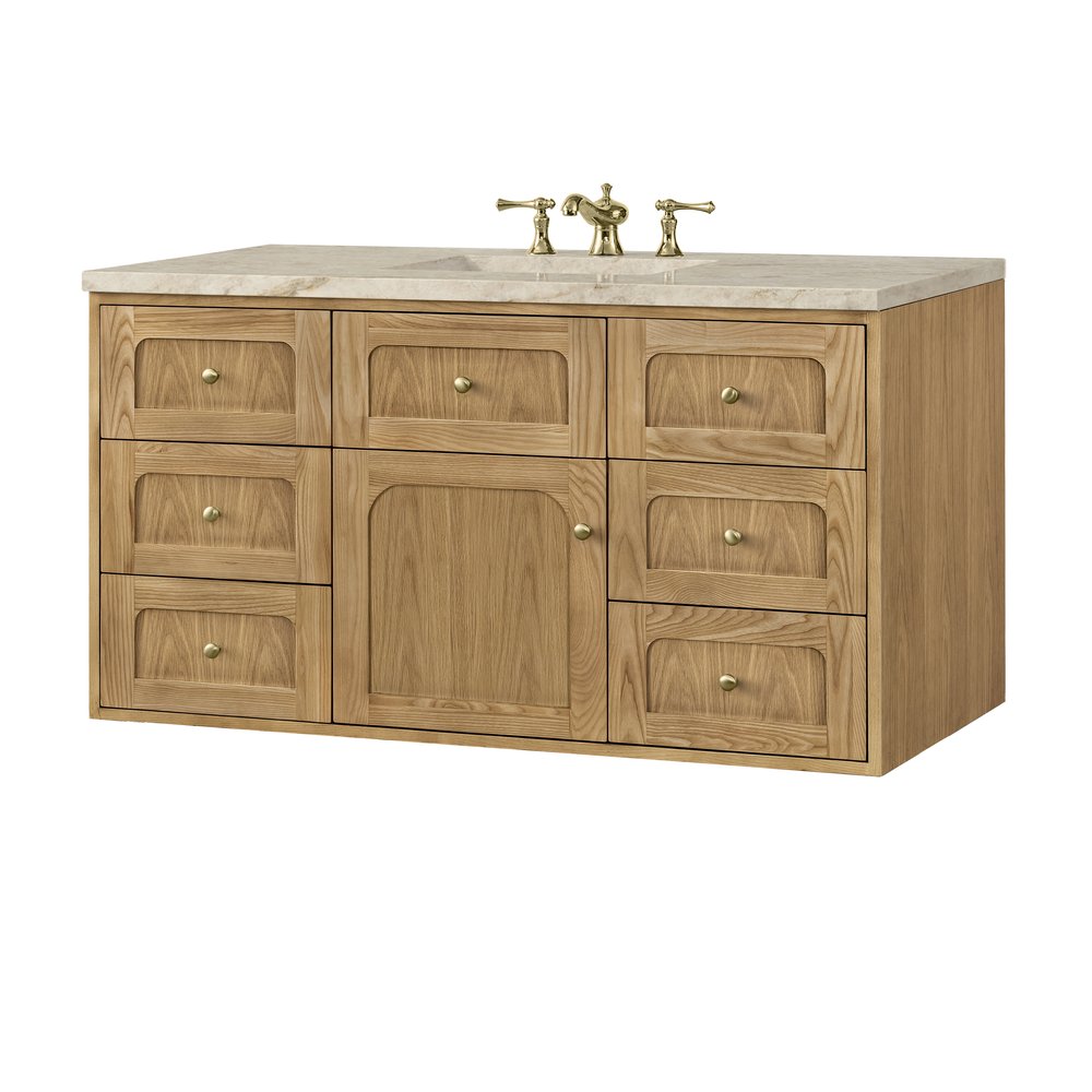 James Martin - Laurent 48" Single Vanity, Light Natural Oak, w/ 3 CM Tajnar Eclos Top - 545-V48-LNO-3TJR view 20