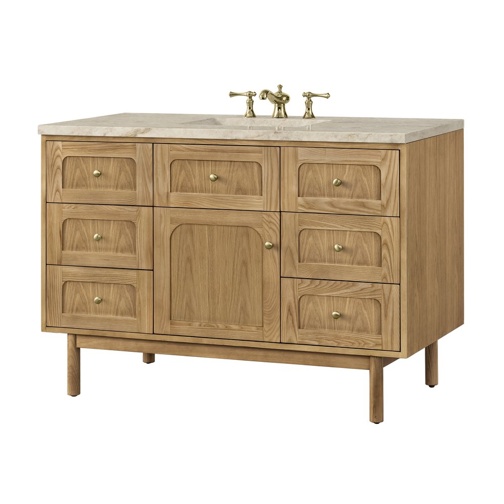 James Martin - Laurent 48" Single Vanity, Light Natural Oak, w/ 3 CM Tajnar Eclos Top - 545-V48-LNO-3TJR view 21