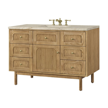 James Martin - Laurent 48" Single Vanity, Light Natural Oak, w/ 3 CM Tajnar Eclos Top - 545-V48-LNO-3TJR view 21