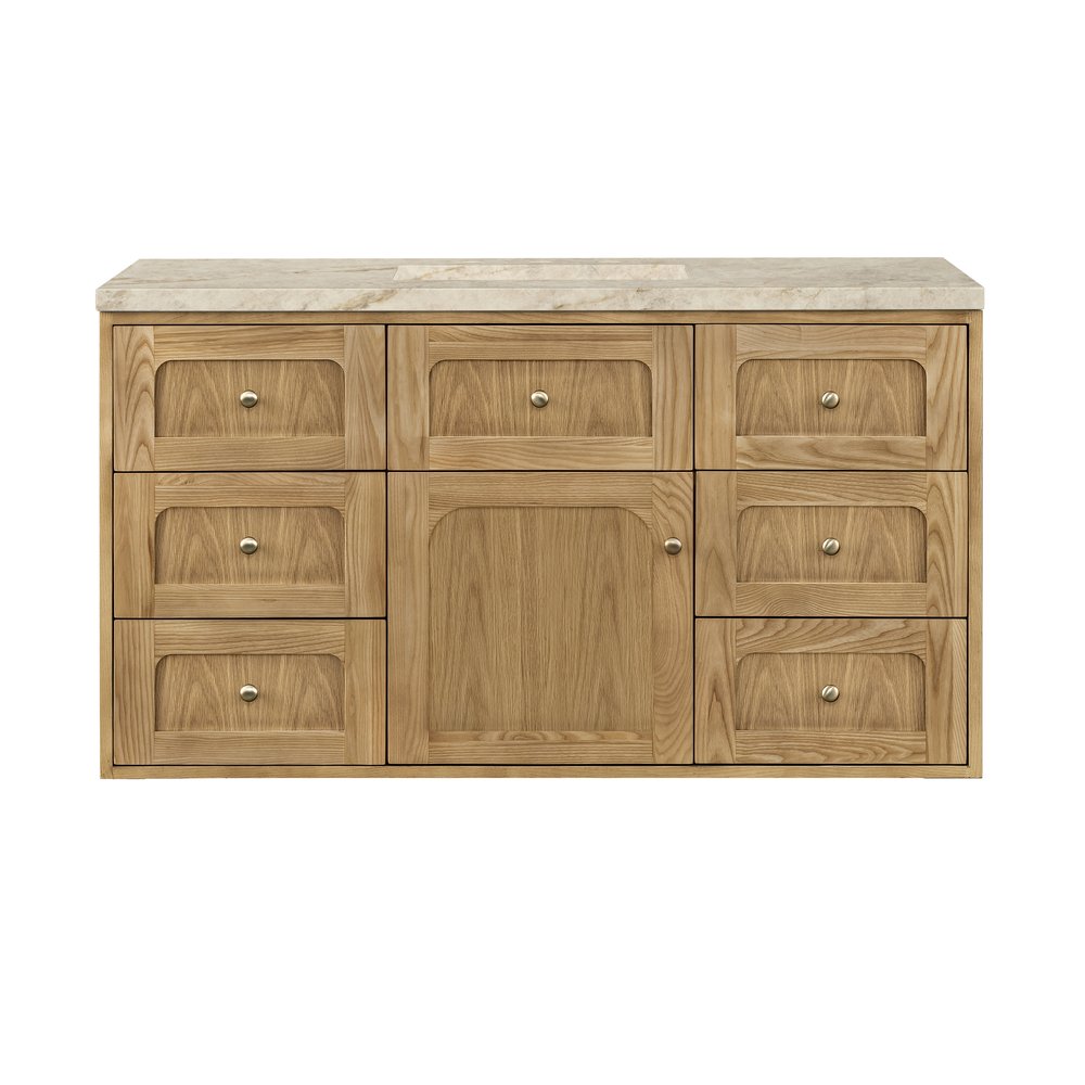 James Martin - Laurent 48" Single Vanity, Light Natural Oak, w/ 3 CM Tajnar Eclos Top w/FreePower Wireless Charger - 545-V48-LNO-FTJR view 4