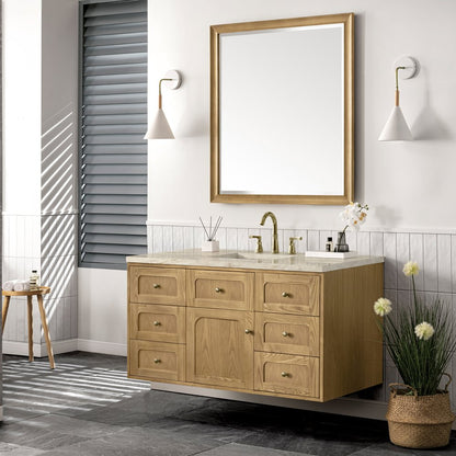 James Martin - Laurent 48" Single Vanity, Light Natural Oak, w/ 3 CM Tajnar Eclos Top w/FreePower Wireless Charger - 545-V48-LNO-FTJR view 10