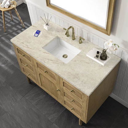 James Martin - Laurent 48" Single Vanity, Light Natural Oak, w/ 3 CM Tajnar Eclos Top w/FreePower Wireless Charger - 545-V48-LNO-FTJR view 14