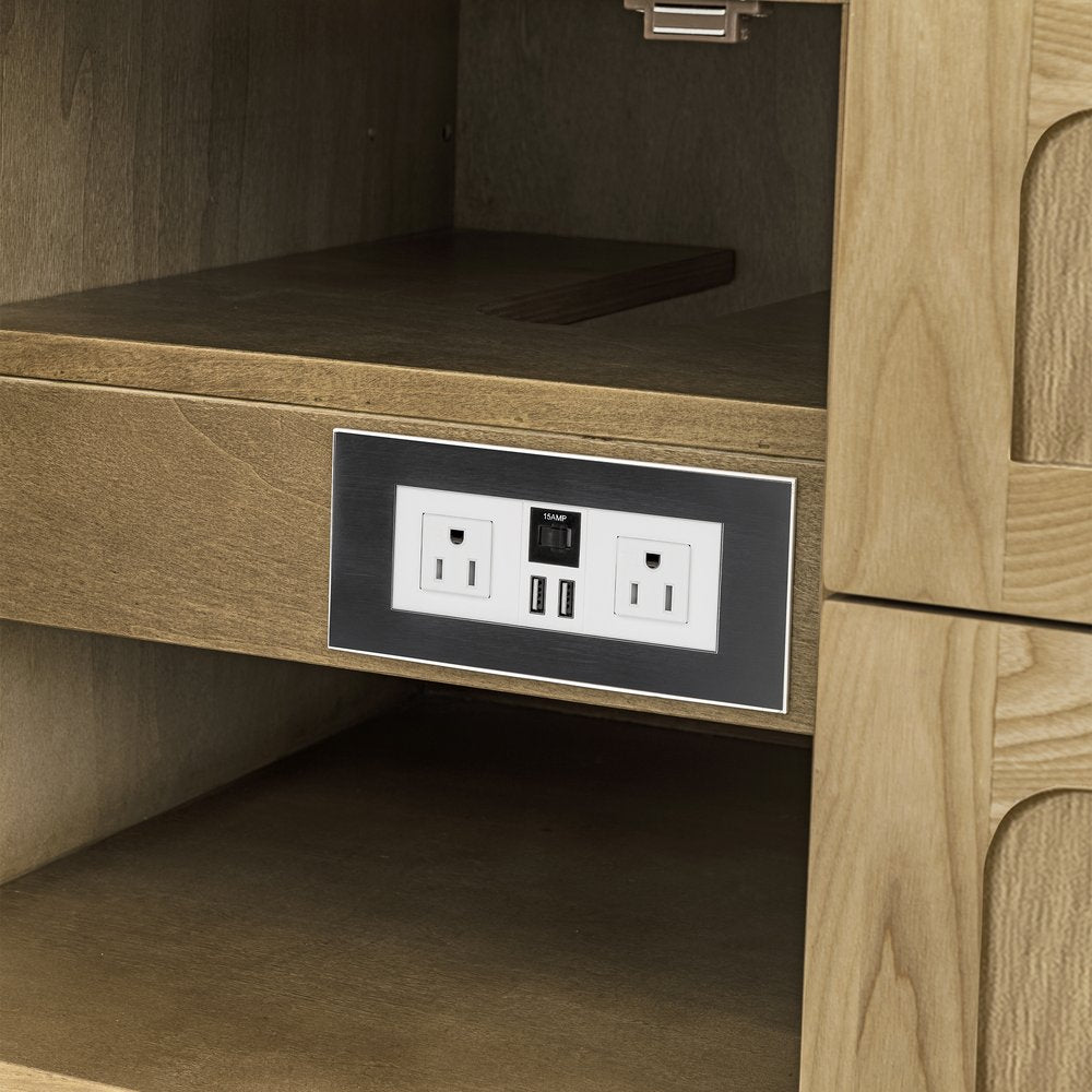 James Martin - Laurent 48" Single Vanity, Light Natural Oak, w/ 3 CM Tajnar Eclos Top w/FreePower Wireless Charger - 545-V48-LNO-FTJR view 20