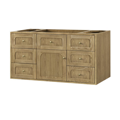 James Martin - Laurent 48" Single Vanity, Light Natural Oak w/ 3 CM Victorian Silver Top - 545-V48-LNO-3VSL view 4