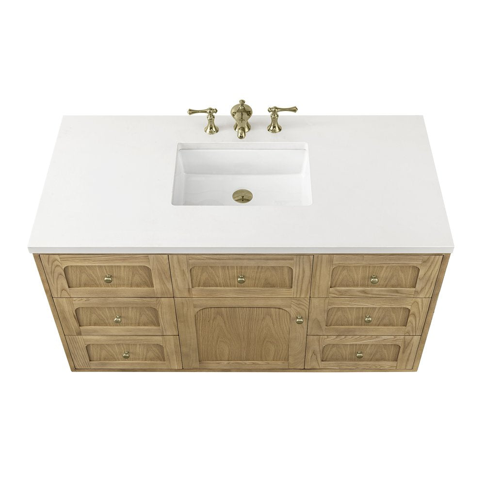 James Martin - Laurent 48" Single Vanity, Light Natural Oak w/ 3 CM White Zeus Top - 545-V48-LNO-3WZ view 15