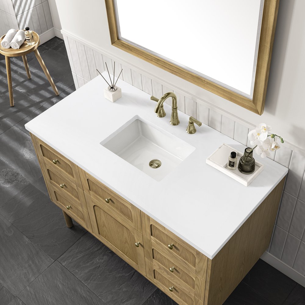 James Martin - Laurent 48" Single Vanity, Light Natural Oak w/ 3 CM White Zeus Top - 545-V48-LNO-3WZ view 17