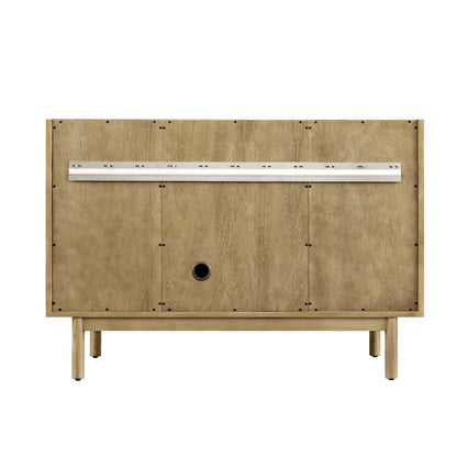 James Martin - Laurent 48" Single Vanity, Light Natural Oak w/ Single Hole 3 CM White Zeus Top & Backsplash - 545-V48-LNO-1WZ view 9