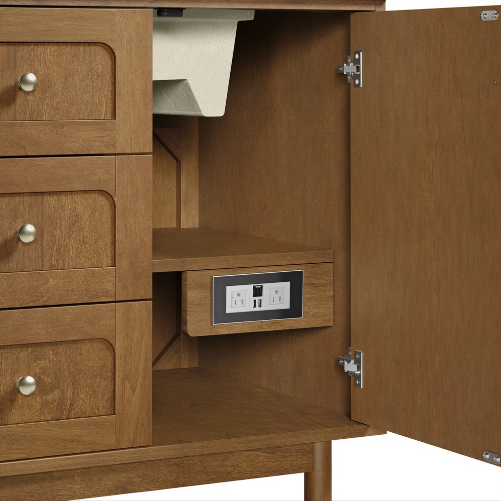 James Martin - Laurent 60" Double Vanity Cabinet, Honey Oak - 545-V60D-HNO view 10