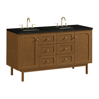 James Martin - Laurent 60" Double Vanity, Honey Oak w/ 3 CM Phantome Eclos Top - 545-V60D-HNO-3PHT view 16