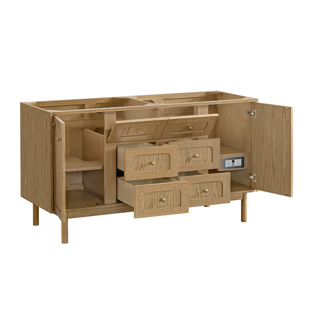 James Martin - Laurent 60" Double Vanity, Light Natural Oak - 545-V60D-M-LNO view 3