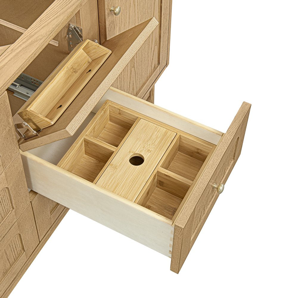 James Martin - Laurent 60" Double Vanity, Light Natural Oak - 545-V60D-M-LNO view 7